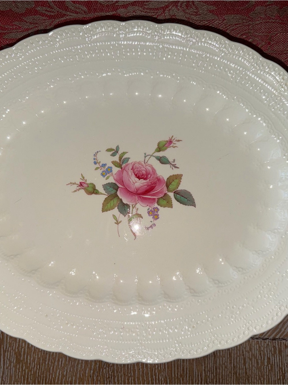 Spode Jewel Copeland England 15” Platter Billingsley Rose
